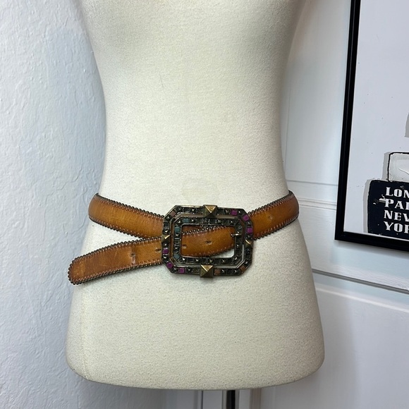 Leatherock Cognac Brown Leather Belt Size XL